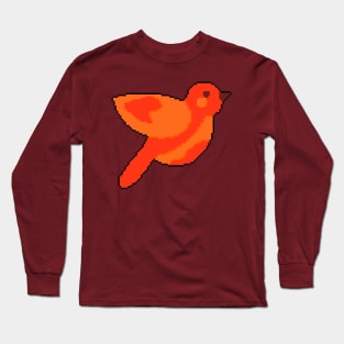 Flight of Freedom: Pixel Art Bird Design for Casual Wea Long Sleeve T-Shirt